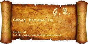 Gebei Mirabella névjegykártya